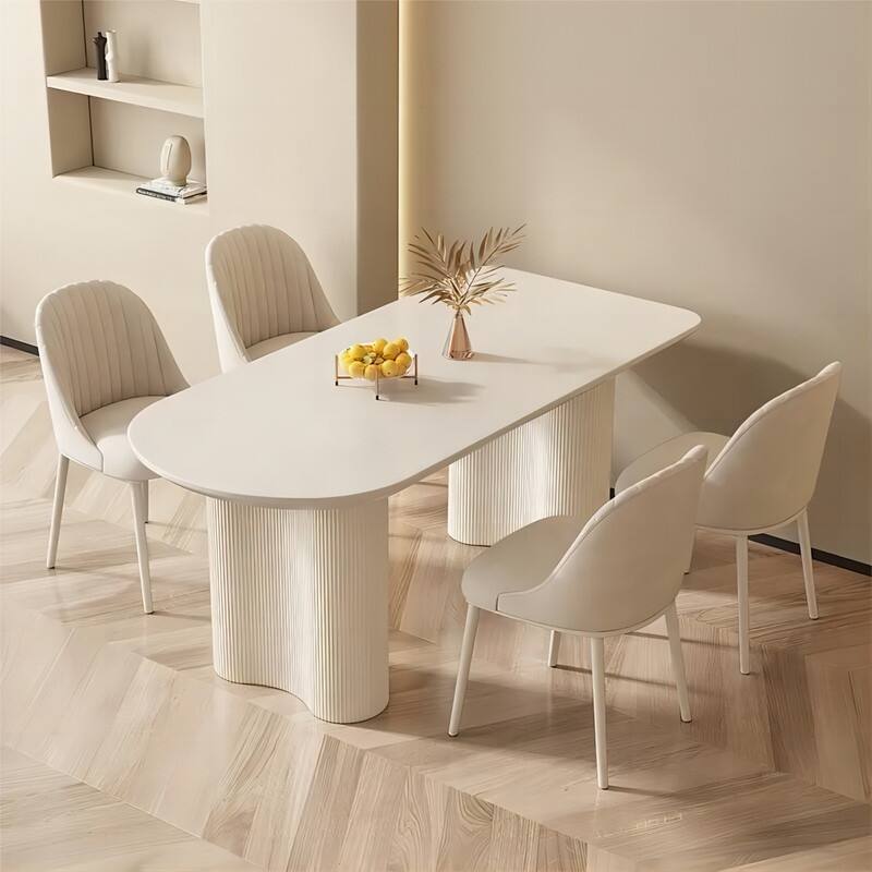 Multi-Functional Dining Table Simple Beige Stylish Home Modern Dining Table