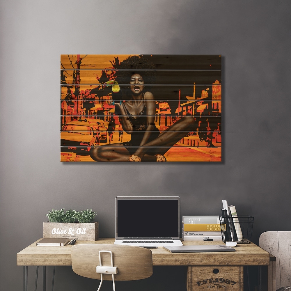 Maluco Beleza Print On Wood by Christian Beijer - Multi-Color - On Sale -  Overstock - 38305325, image size:1000x1000