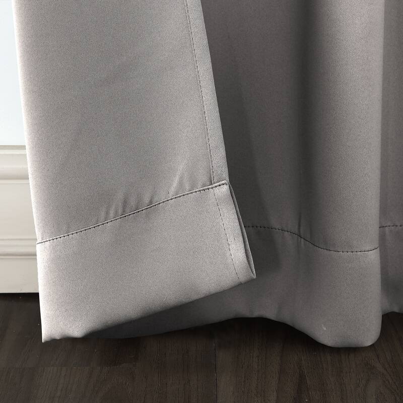 Sun Zero Hayden Energy Saving Blackout Rod Pocket Curtain Panel, Single Panel