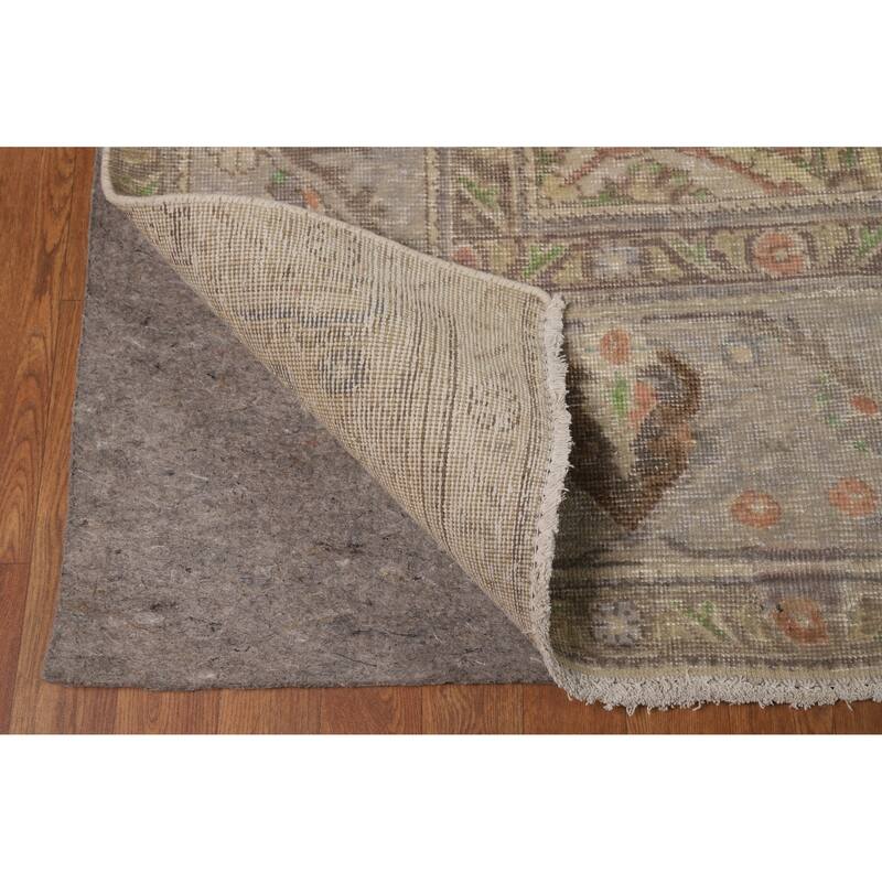 Medallion Tabriz Persian Vintage Rug Handmade Wool Carpet - 9'5" x 12'2"