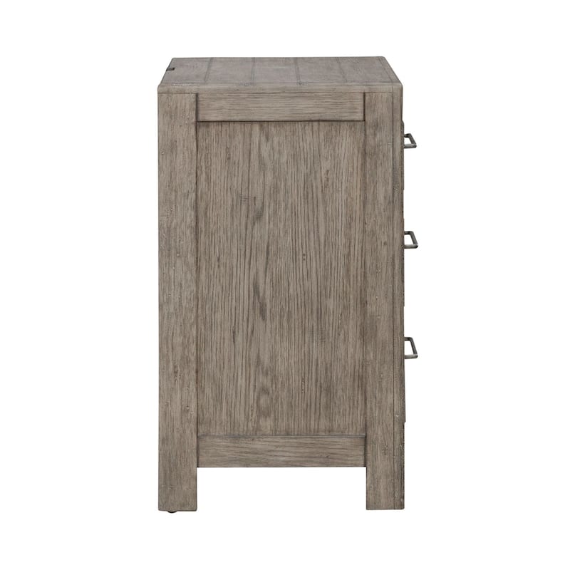 Skyview Lodge Cobblestone Bedroom Nightstand with Charging Station