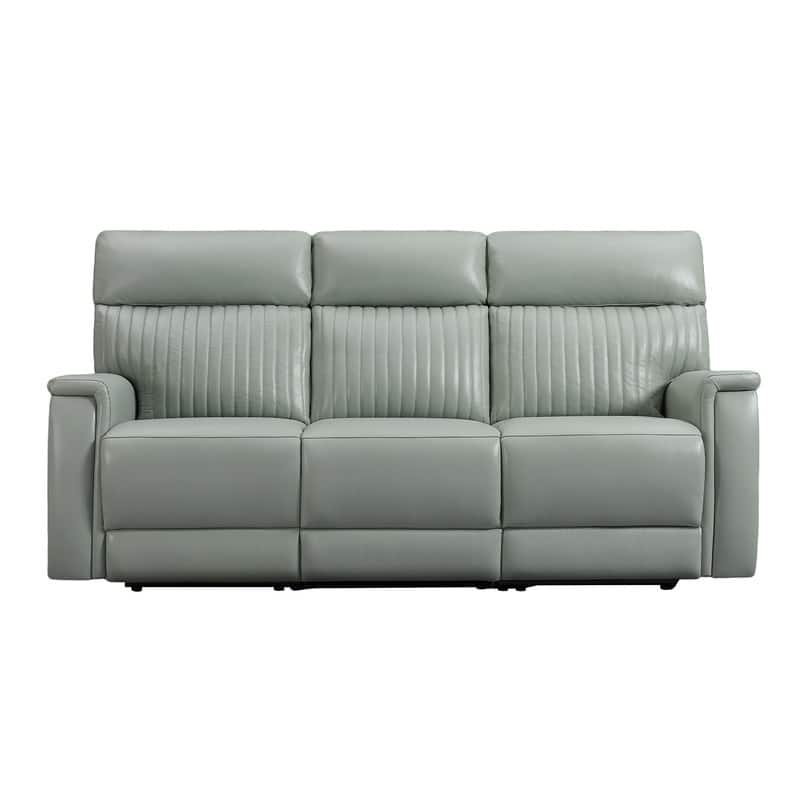 Genuine Leather Zero Gravity Power Reclining Sofa with Headrest, Lumbar & USB, Living Room Set