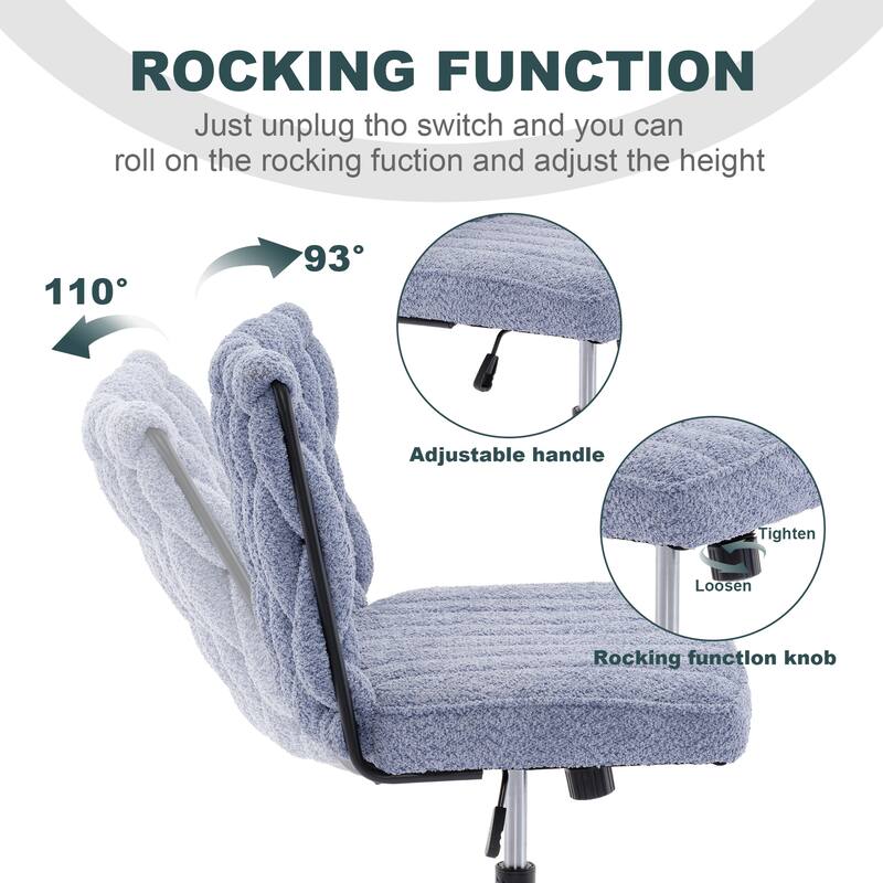 Upholstered No Wheels Armless Office Desk Chair
