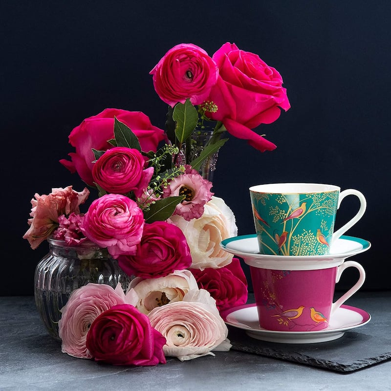 Sara Miller for Portmeirion London Chelsea Teacup and Saucer - 8 oz.