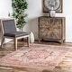 preview thumbnail 10 of 117, Brooklyn Rug Co Camila Faded Medallion Fringe Area Rug 2' x 3' - Red