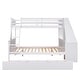 preview thumbnail 17 of 15, Twin over Full Bunk Bed with Trundle and Desk & 3 Drawers, White