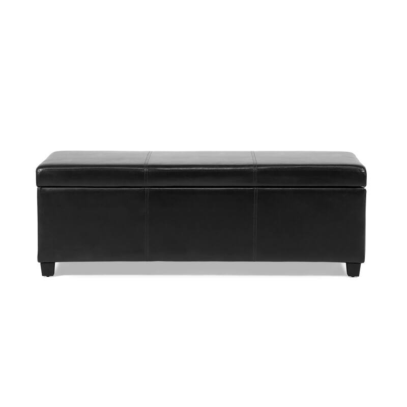 DH Basic Modern Brian 48-inch Rectangular Linen Storage Ottoman Bench by Denhour