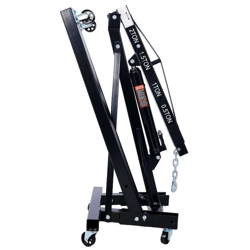 2 Ton Folding Engine Hoist Lift with 6 Caster Wheels