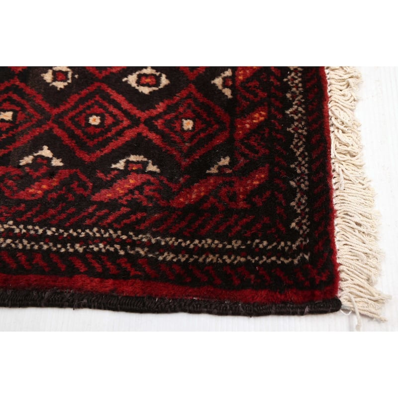 ECARPETGALLERY Hand-knotted Teimani Red Wool Rug - 3'1 x 5'2