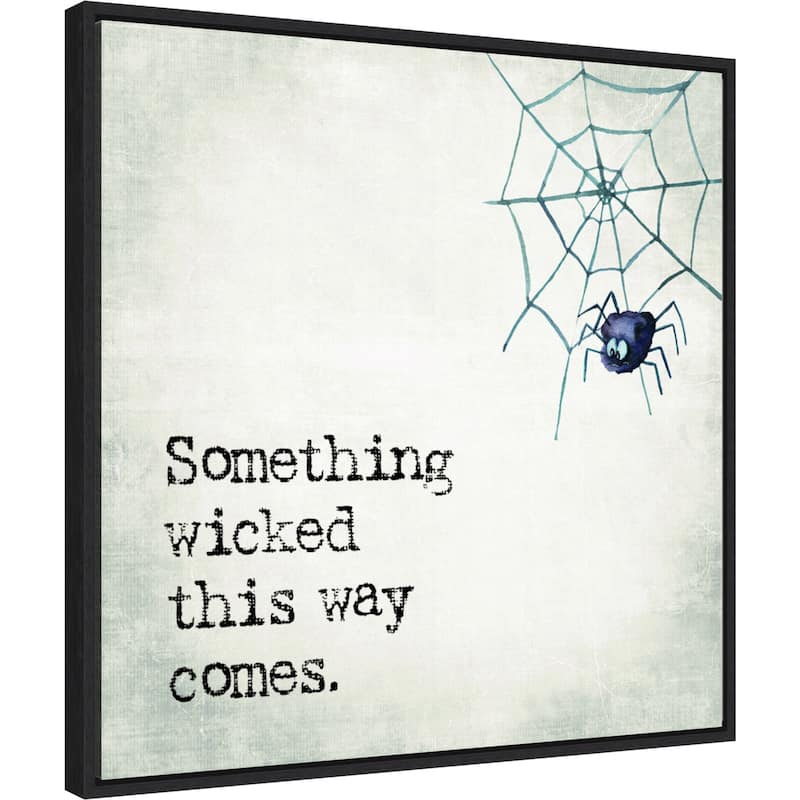 Amanti Art Something Wicked Spider Framed Canvas Wall Art