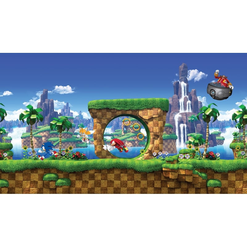 RoomMates Sonic the Hedgehog Green Hill Peel and Stick Mural - N/A