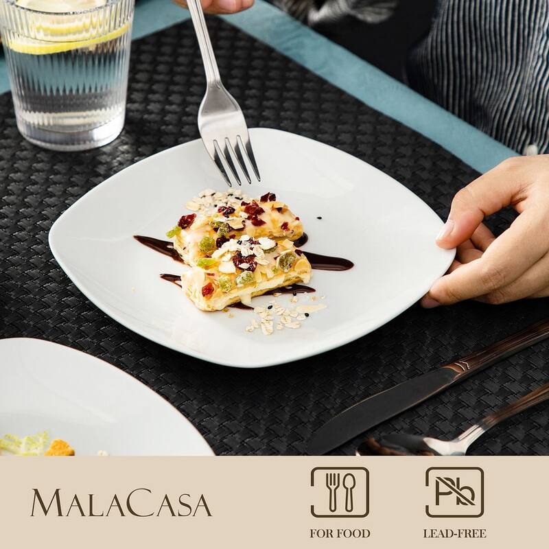 MALACASA Elisa 6 Piece Porcelain Dessert Plates