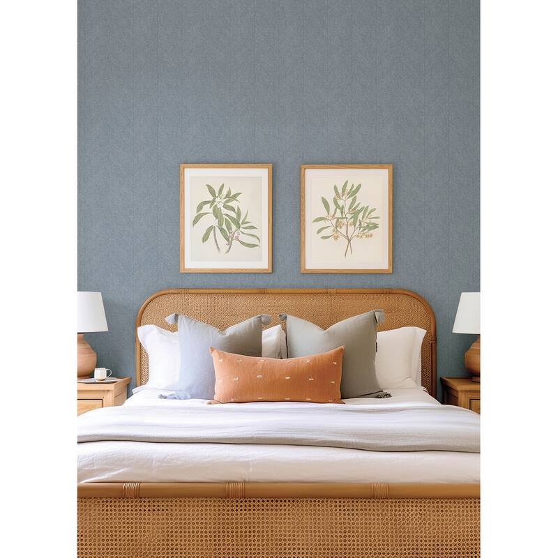 A-Street Prints Kallam Light Blue Chevron Wallpaper