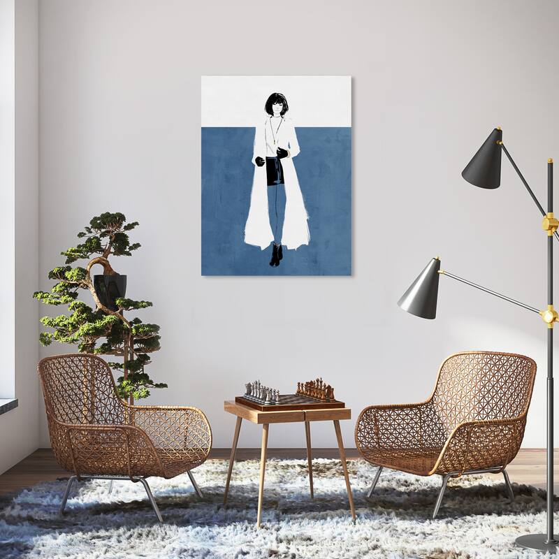 Wynwood Studio Fashion and Glam Blue Undertone Blue and Modern & Contemporary Wall Art Canvas Print - 36 x 30