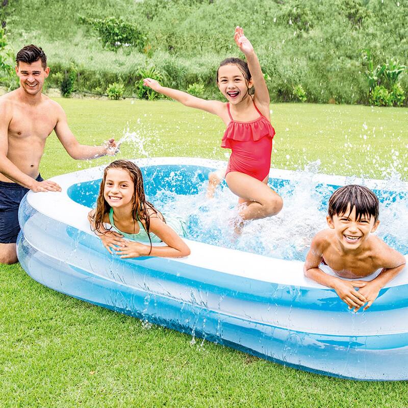 Intex Swim Center 198 Gallon Inflatable Family Swimming Pool, Blue (3 Pack) - 31.9