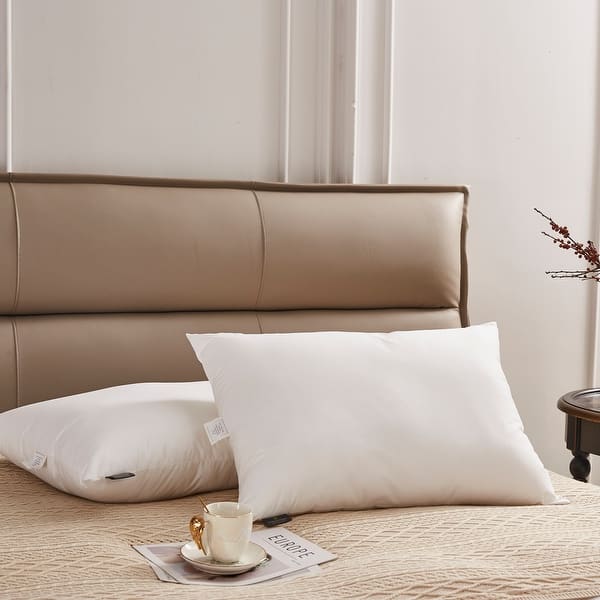 Farm To Home Organic Blended Cotton Down Alternative Pillow - 2 Pack - White - King - Set of 2