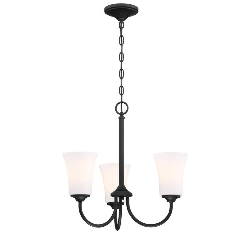 Craftmade Gwyneth 3 Light 20" Wide Chandelier with Frosted Glass