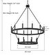 preview thumbnail 3 of 80, Acroma 20-light 40In Farmhouse Wagon Wheel Chandelier