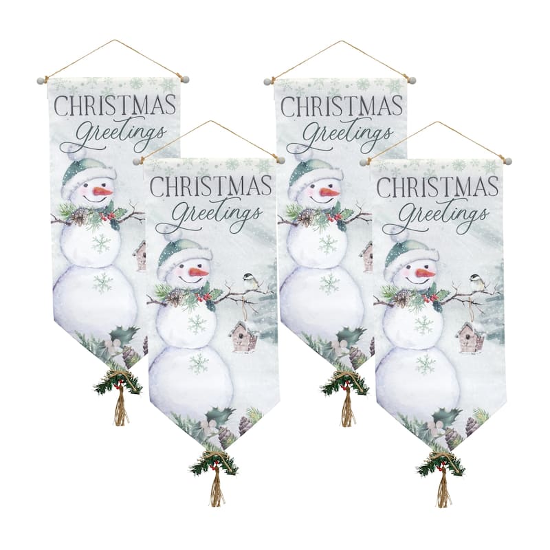 Christmas Greetings Banner (Set of 4)