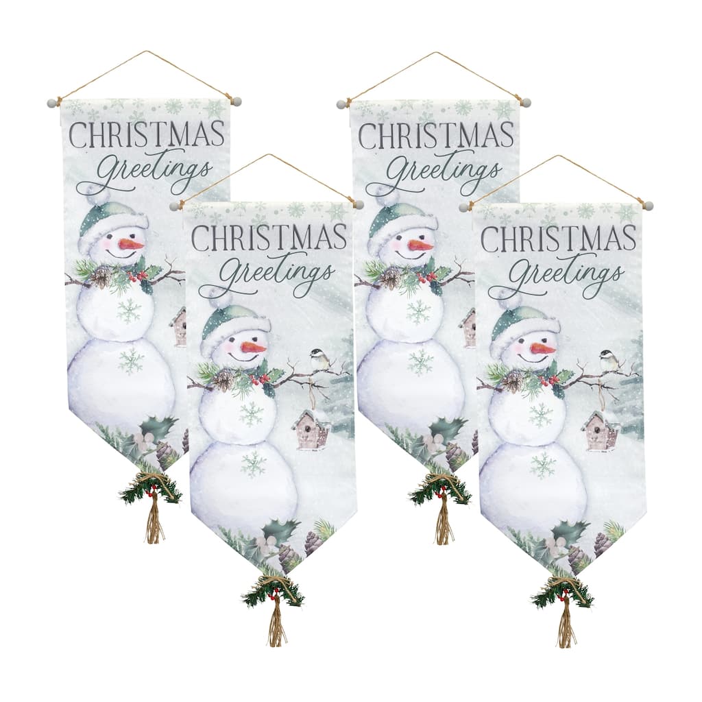 Christmas Greetings Banner (Set of 4)