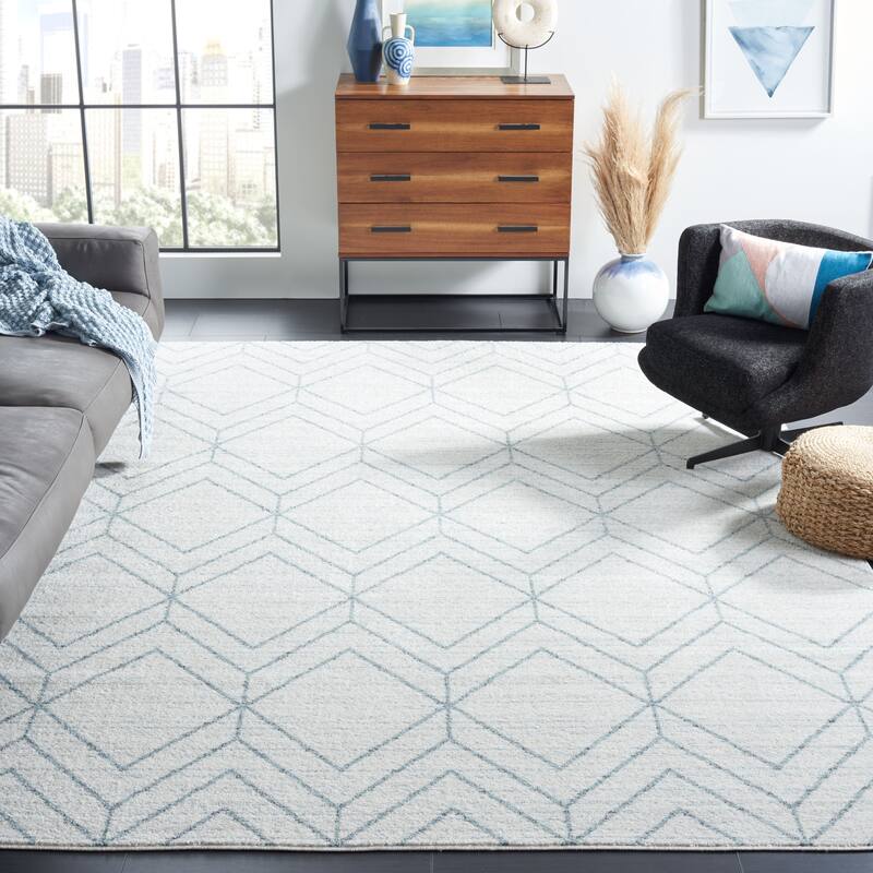 SAFAVIEH Adirondack Benilda Modern Geometric Rug - 9' x 12' - Grey/Blue