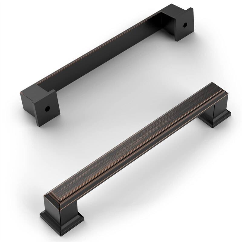 10 Pack Cabinets Cupboard Handles Drawer Pulls - 1"L x 1"W - Oil Rubbed Bronze
