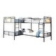 preview thumbnail 2 of 4, Twin over Full Bunk Bed with Safety Guard Rails, Sandy Black and Dark Bronze