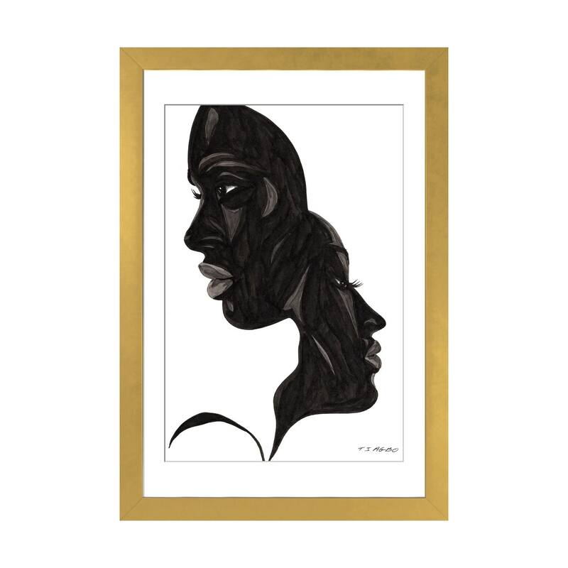 iCanvas "Split Decision" by TJ Agbo - Gold - 24x16x1