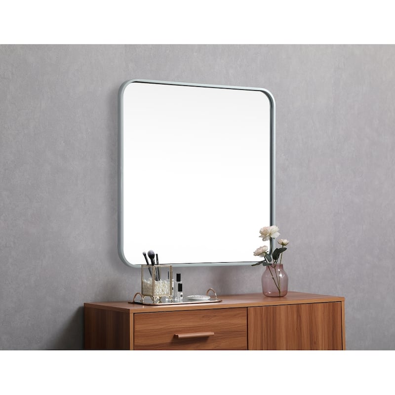 Indigo Home Soft corner metal square mirror 24x24 inch
