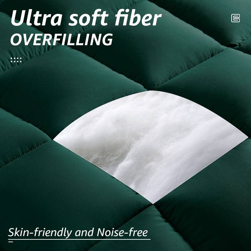 All Season Ultra Soft Fiber Machine Washable Quilted Comforter/Duvet Insert with Corner Tabs Comforter