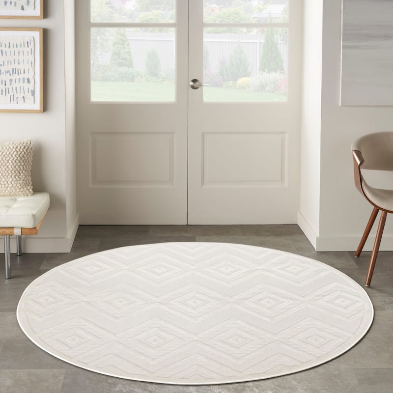 Nourison Versatile Indoor/Outdoor Geometric Flatweave Area Rug