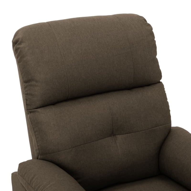 vidaXL Massage Recliner Brown Fabric - 28.7" x 35.4" x 39.4"