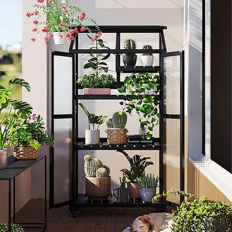 31.5 in. W x 22.4 in. D x 62 in. H Outdoor Walk-In Wood Hobby Greenhouse - 31.5" x 22" x 62" - 31.5" x 22" x 62" - Hobby - Wood