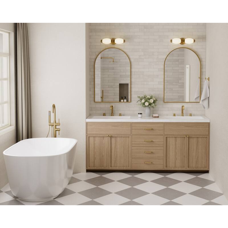 GRANDJOY 3-Hole Widespread Sink Faucet Stainless Steel Waterfall Bathroom Faucet