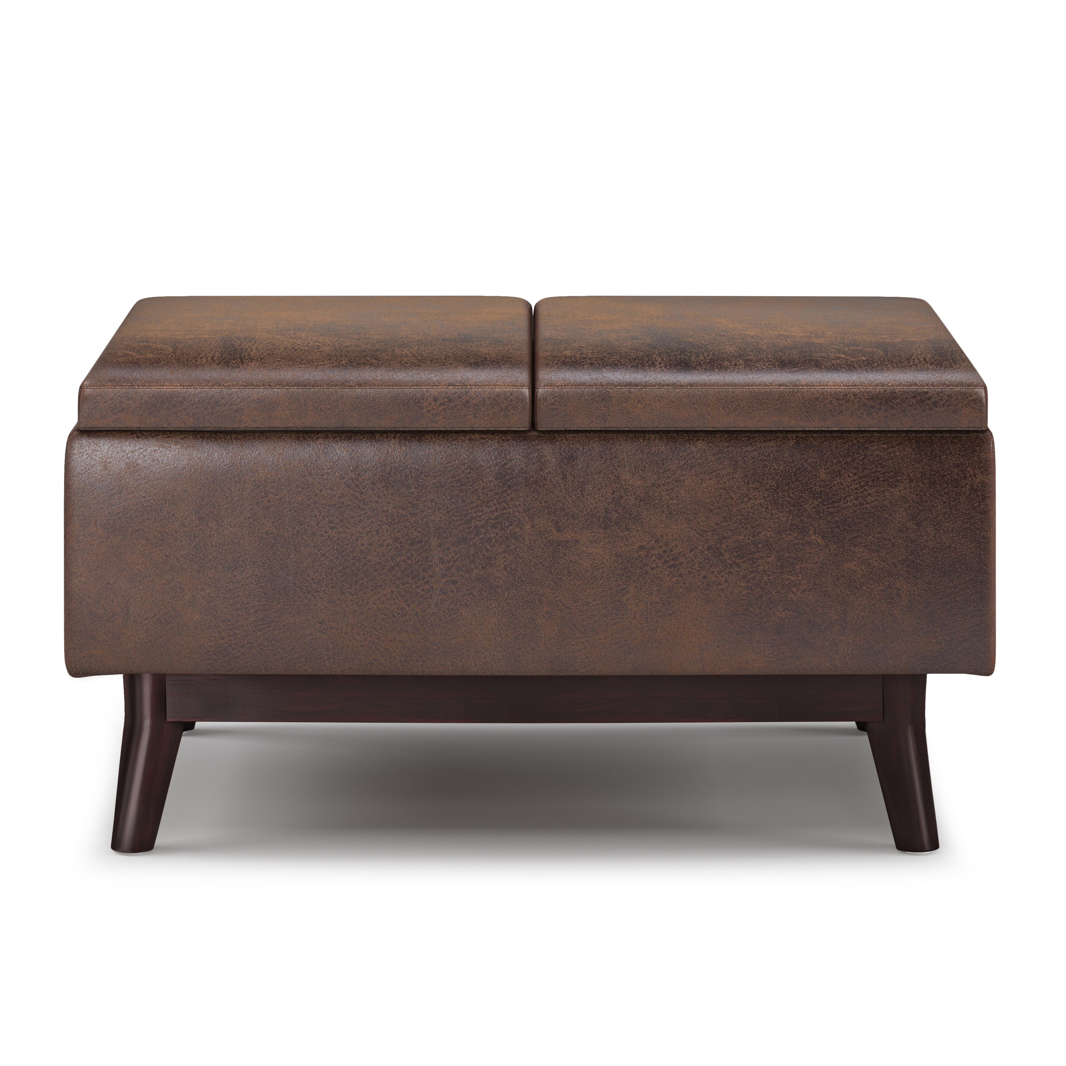 Wyndenhall ethan 34 inch wide mid century shop modern rectangle table ottoman