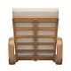 preview thumbnail 8 of 23, Christopher Knight Home - Outdoor Lounge Chair Acacia Wood with Beige Cushions
