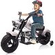 preview thumbnail 13 of 22, 36V Kids Electric Dirt Bike, Ride On Electric Motorcycle with Training Wheels White
