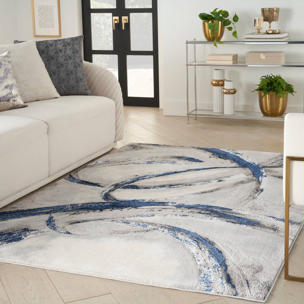 Nourison Brushstrokes Indoor only Abstract Area Rug - Overstock - 37314852