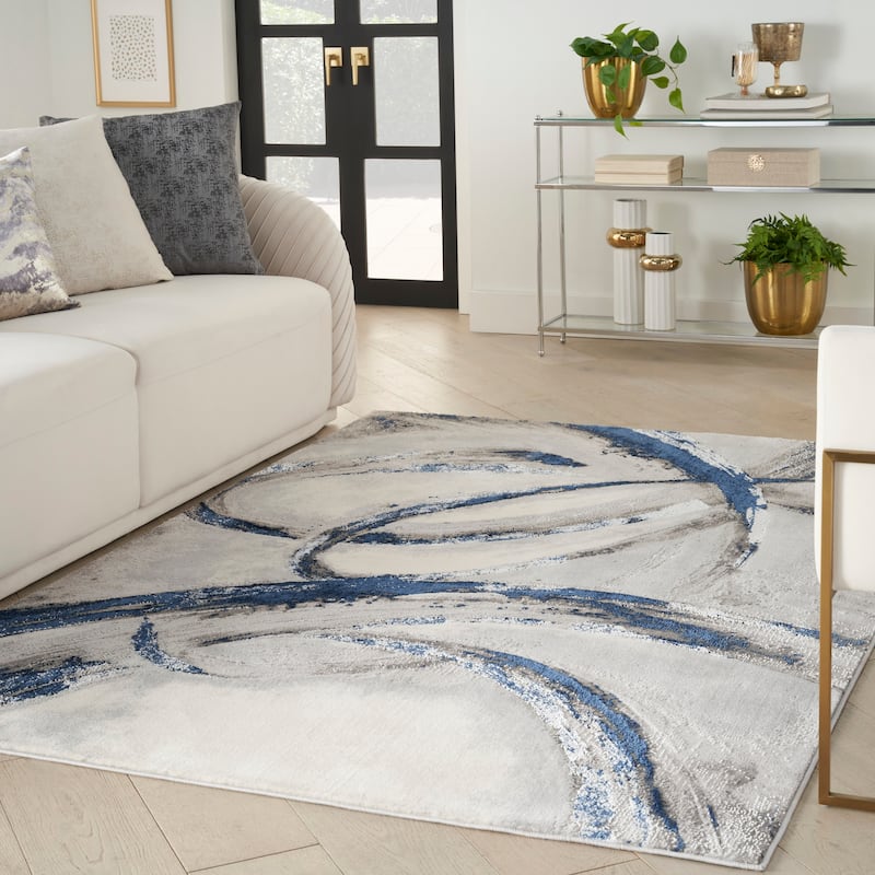 Nourison Brushstrokes Indoor only Abstract Area Rug