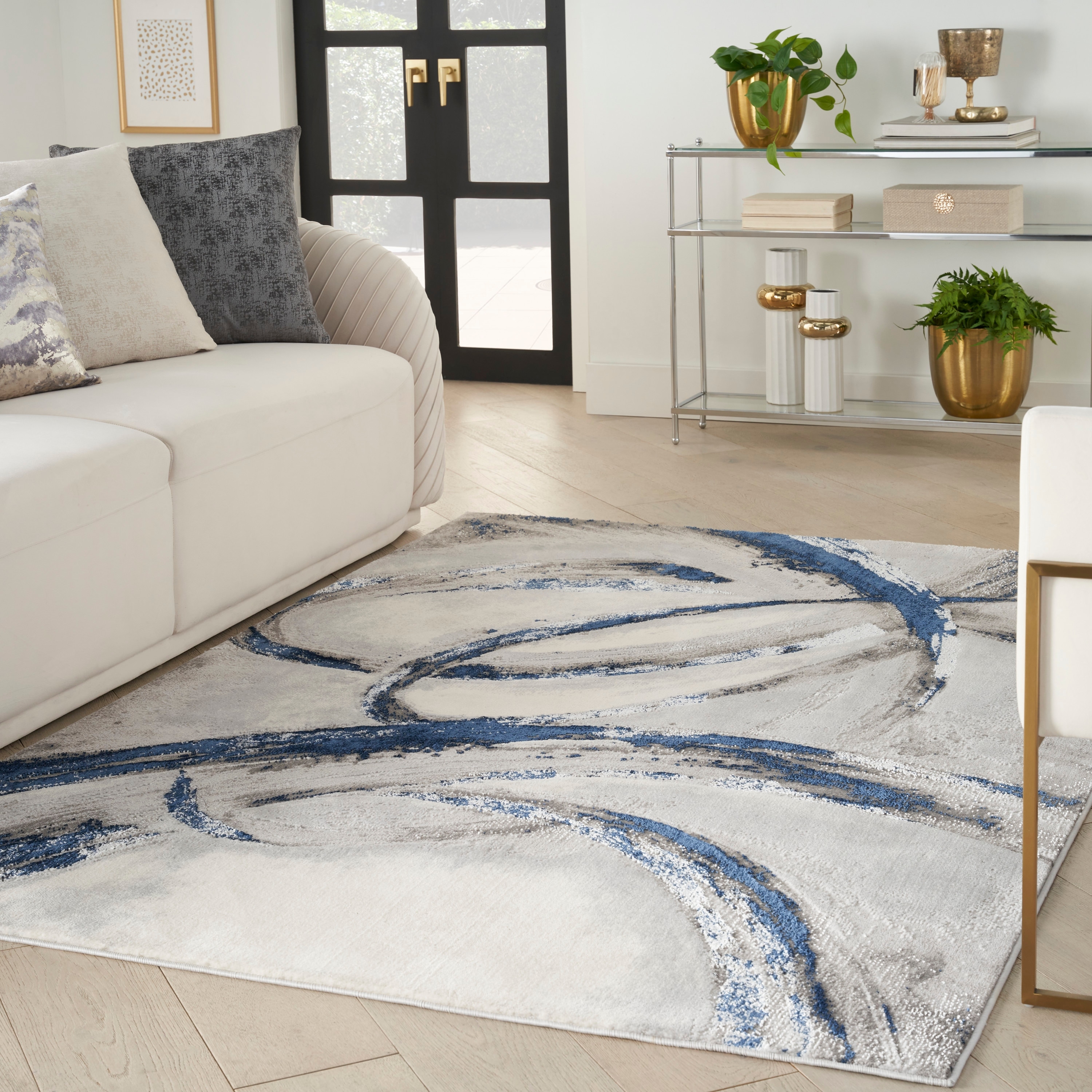 Nourison Brushstrokes Indoor only Abstract Area Rug