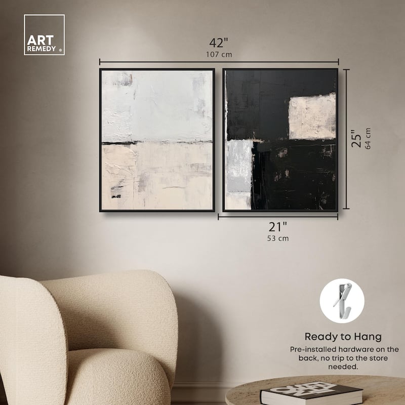 Shattered Symmetry I Canvas Set of 2 by Art Remedy