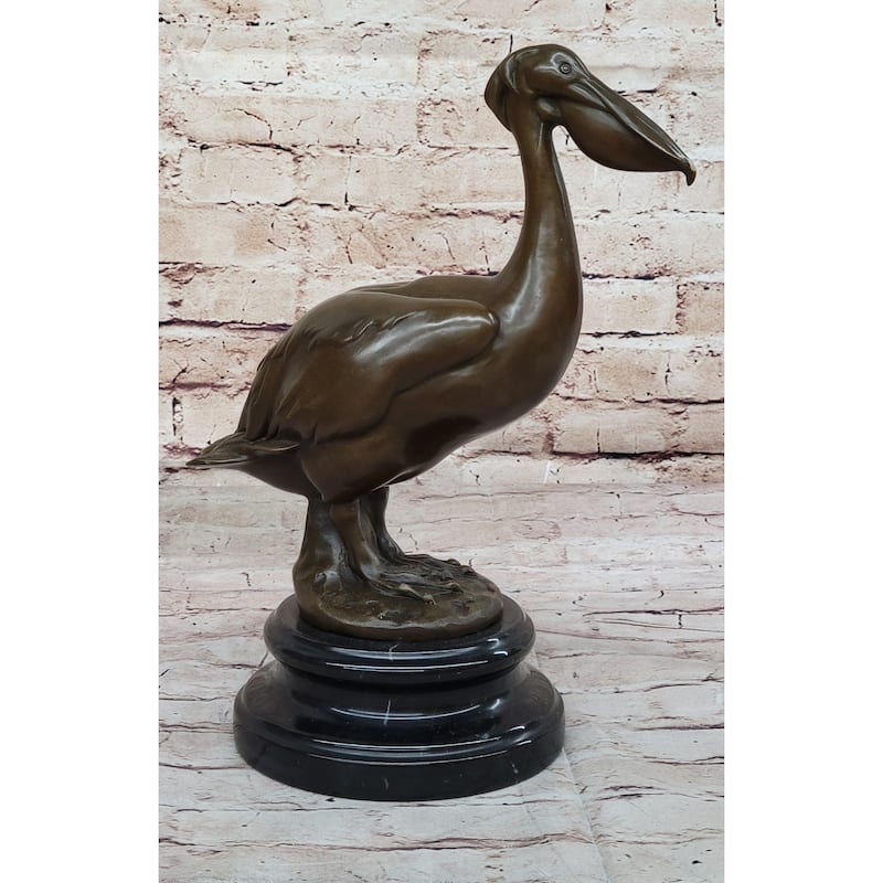 Hand Made Original Artwork By Milo Stork Bird Real Bronze Sculpture Figurine