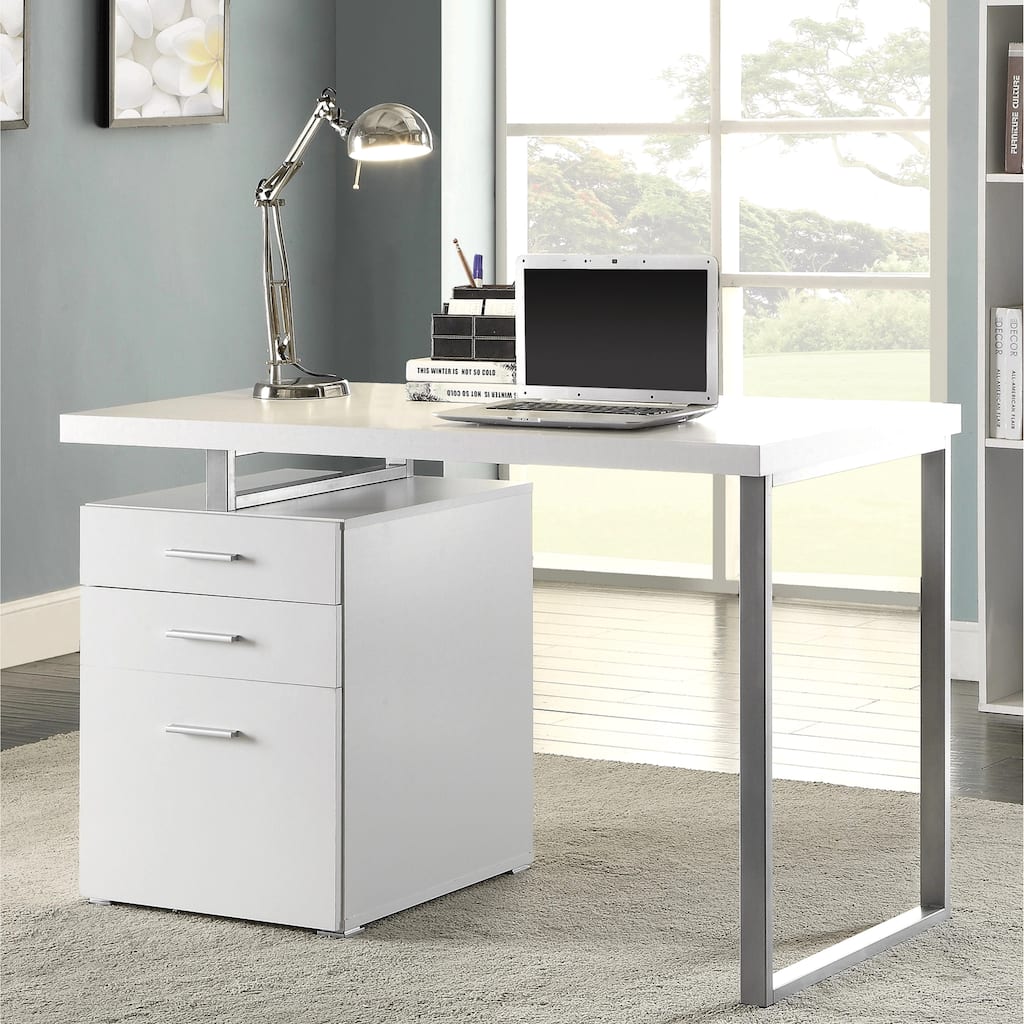 Modern Design Home Office Computer Writing Desk with Drawers and File Cabinet