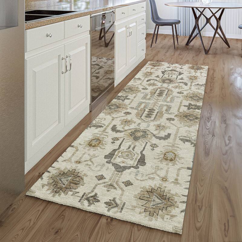 Premium Washable Super Soft Traditional Global Mayfield Rug - Ivory - 2' 3" x 7' 6" - Runner