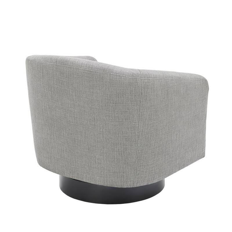 Modern Upholstered Barrel Chair Swivel Accent Chair for Living Room
