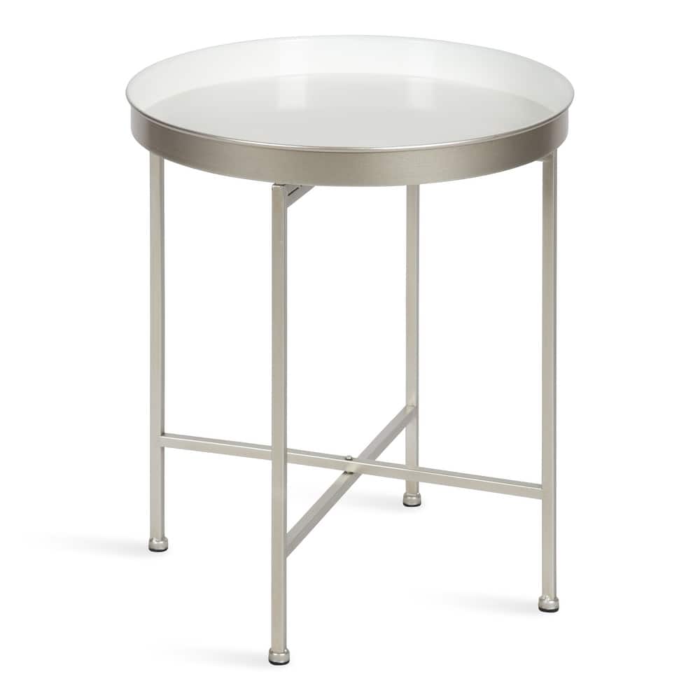 Kate and Laurel Celia Round Metal Side Table - 18.25x18.25x22