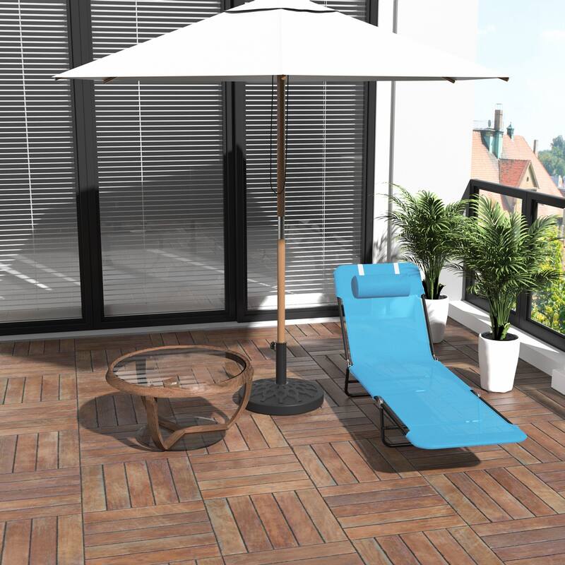 Sunbed Folding Recliner with Headrest