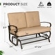 preview thumbnail 26 of 38, Nista 2 Person Outdoor Patio Glider Garden Bench Rocker Chair by Havenside Home