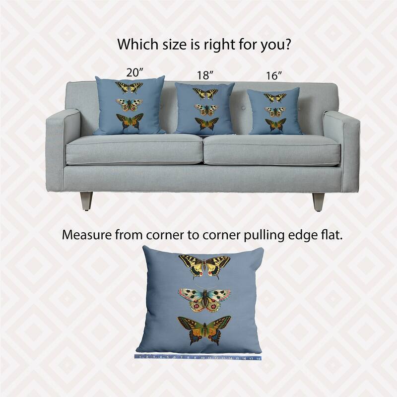 Butterflies Polyester Indoor Pillow