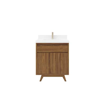 Willow Collections 30 in. W x 22 in. D Madison teak Single Sink Bathroom Vanity with Countertop